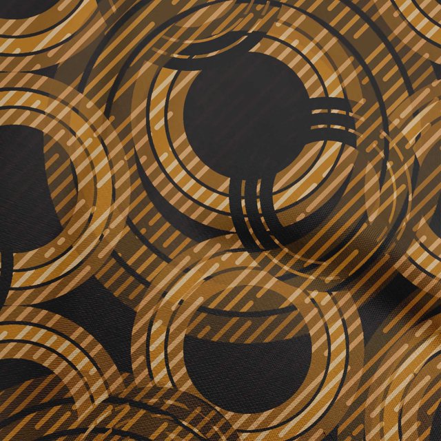 oneOone Cotton Poplin Brown Fabric Geometrical Sewing Craft Projects Fabric Prints By Yard 56 Inch Wide