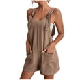 thumbnail image 1 of Dealovy Rompers for Women Summer Short Jumpsuits Dressy Casual Sleeveless Boho Overalls with Pockets, 1 of 7