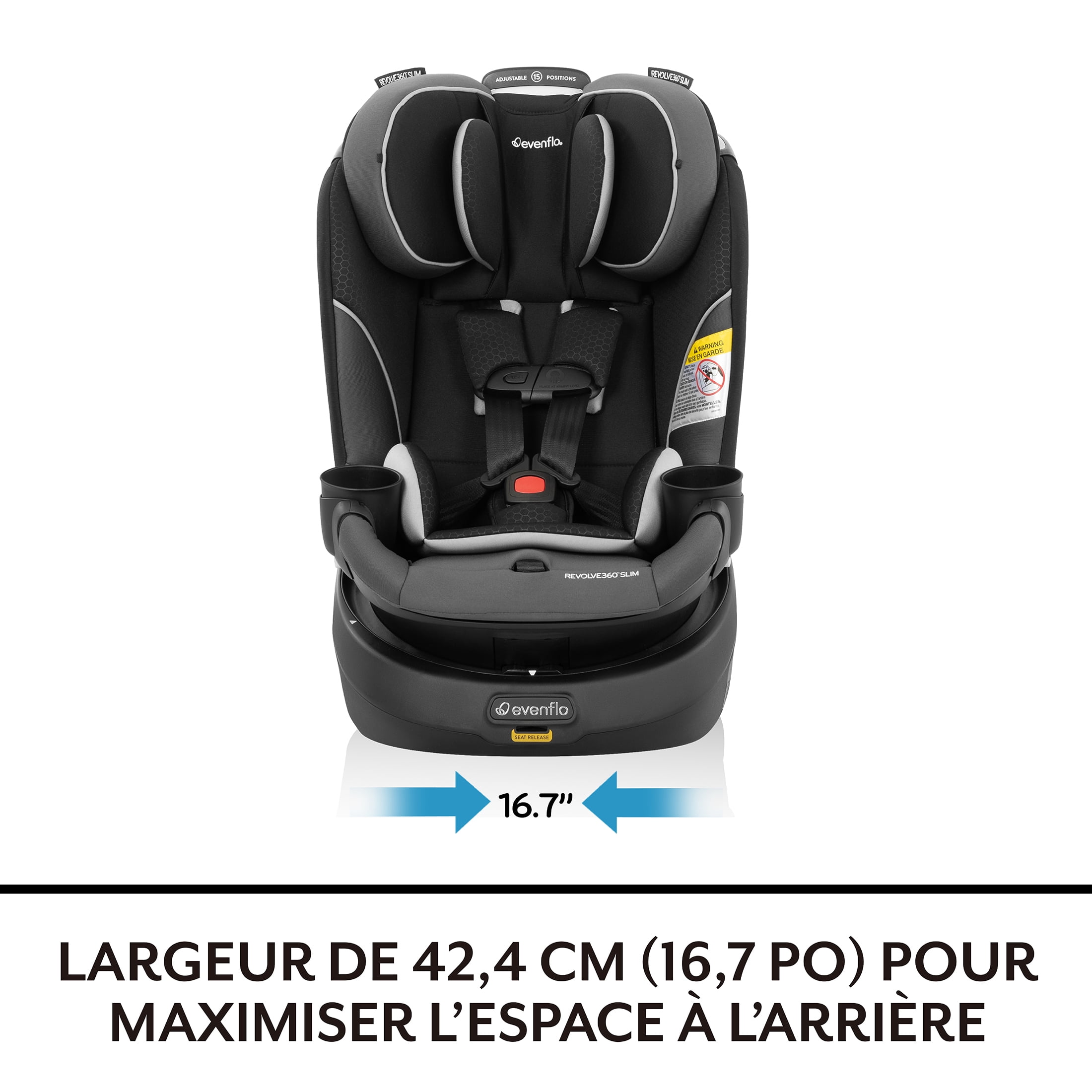 Evenflo Revolve360 Slim 2-in-1 Rotational Car Seat with SensorSafe