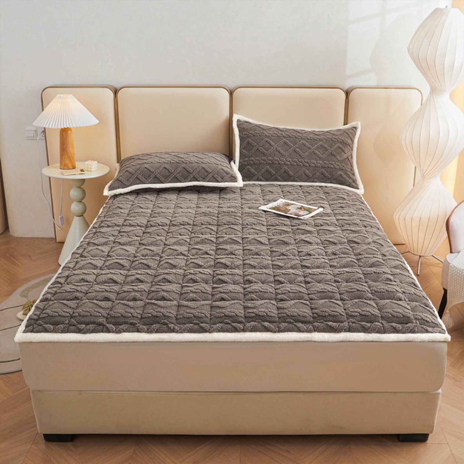 Zenithome Protège-Matelas Épais Matelassé Pliable Coussin Chaud pour Lit