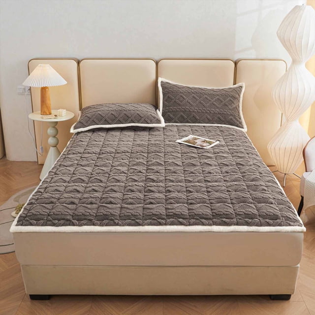 Zenithome Mattress Pad Thick Quilted Foldable Warm Pad For Bed Use
