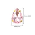 thumbnail image 2 of Unique Bargains 20Pack Teardrop Sew on Rhinestone - 10x7mm Glass Teardrop Crystal Rhinestones in Gold Prong Setting (Pink), 2 of 7