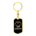 thumbnail image 4 of Dad Raises Carpenter Swivel Keychain Woodworker Dog Tag Stainless Steel or 18k Gold, 4 of 8