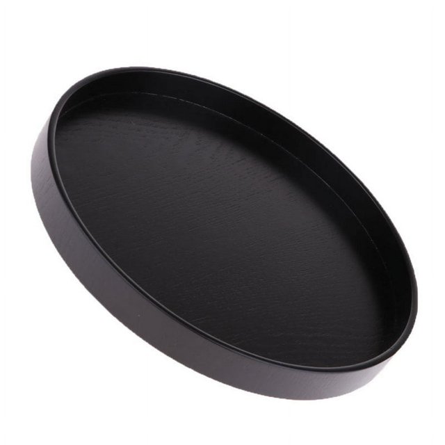 MesaSe Plateau en Bois Noir Base d'Exposition de Modèle Table de Sable Plateau de Scène Support de Plateforme 33x2cm