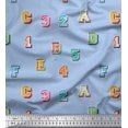 thumbnail image 1 of Soimoi Poly Georgette Fabric Numbers & Alphabets Text Print Sewing Fabric Yard 52 Inch Wide, 1 of 4