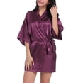 thumbnail image 1 of Women's Soft Long Satin Robes Long Silk Robes Full Length Robes Kimonos Silky Bath Robe Dressing Gowns, 1 of 6