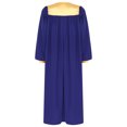 thumbnail image 4 of Raenseen Robe de Chorale Unisexe de Luxe à Col en V à Manches Longues Robe de Doctorat Costume de Juge Robe de Collation des Grades Bleu m, 4 of 7