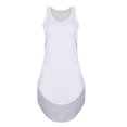 thumbnail image 5 of B91xZ Femmes Dresses Décontracté Sans Manches Bouton Swing vers le Bas Midi Robe avec Poches, Blanc XL, 5 of 5