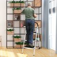 thumbnail image 3 of Costway 3 Step Ladder Folding Stool Heavy Duty Industrial Lightweight 330lbs Capacity, 3 of 10