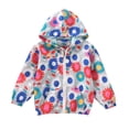 thumbnail image 2 of LOVZFMLL Vestes pour Filles Mode Manteau Décontracté pour Enfants Imperméable Imprimé à Capuche Veste Rigide 4-5 Ans, 2 of 3