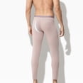 thumbnail image 4 of Dagugfen Mens Legging Mid Waist Underwear Base Layer Seamless Tight Fitting Thermal Pants Fall Winter, 4 of 9
