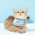 thumbnail image 4 of Heart Pet Bib Knit Reusable Adjustable Cat Bandana Puppy Neckerchief Dog Bib, 4 of 10