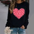 thumbnail image 1 of Styesk Chandails à Manches Longues pour Femmes, Imprimé de Cœur, Hauts de Sortie, T-Shirts Confortables et Doux à Col Rond, Chandail à Enfiler, Mode, Ample, Léger, Chandail en Molleton, Graphique de la Saint-Valentin, Hauts Décontractés, 1 of 3
