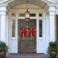 thumbnail image 5 of Christmas Tree Topper Bows, Red Christmas Bows Red and Gold Bows for Christmas Tree Decorations Velvet Ribbon Bows with Baubles for Wreath, Cabinet, Staircase, 1 PC, 5 of 5