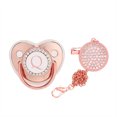 thumbnail image 2 of DPTALR Baby Pacifier 26 Letter Name Initial Clip Silicone Infant Nipple Bling Newborn Pacifier, 2 of 5