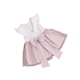 thumbnail image 5 of FOCUSNORM Baby Summer Dress,Ruffle Sleeve Round Neck Lace Back Zip TuTu Dress, 5 of 5