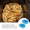thumbnail image 3 of serony Air Fryer Baking Plate High Temperature Rectangle Non-Fading Liner Reusable Silicone Basket Kitchen Barbecue Cake Tool Blue 2Pcs, 3 of 6