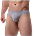 thumbnail image 2 of zbxnLI Bikini Briefs for Men Low Rise Breathable Soft Comfort Stretch Classic Underwear Solid Color, 2 of 5