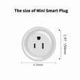 thumbnail image 3 of Mini Wifi Smart Plug Wi-Fi Enabled Mini Socket Outlet App Remote Control Wireless Portable Automatic Timer Sockets with ON/OFF Switch for Light Electrical Appliance Compatible with Home, 3 of 6