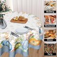 thumbnail image 4 of Nappe d'Automne Bleue Ronde 60 Pouces Orange Aquarelle Citrouille Nappe d'Automne Récolte Action de Grâce Style Ferme Housse de Table Décorative pour Maison Cuisine Salle à Manger Intérieur Extérieur Fête Pique-Nique, 4 of 6