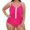 Hot Pink, variant on 1 Piece Swimsuit Women Duoif 1 Zipper Swimsuits Plus Size Ruched Bathing Suit up Swimwear Womens Swimsuits Wine XXXXXL
