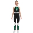 thumbnail image 1 of Freebily Kids Girls Shiny Metallic Gymnastic Unitard Sleeveless Bodysuit for Training and Performance Green 6, 1 of 6