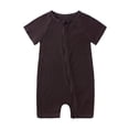 thumbnail image 1 of MIASHUI Barboteuse Bébé Unisexe à Manches Courtes Garçon Fille Combinaisons Vêtements Doux, Brun, 2-3 Ans, 1 of 2