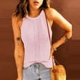 thumbnail image 2 of Birdeem Women Casual Solid Sleeveless Halter Neck Tank Pullover Blouse Vest Tops, 2 of 6