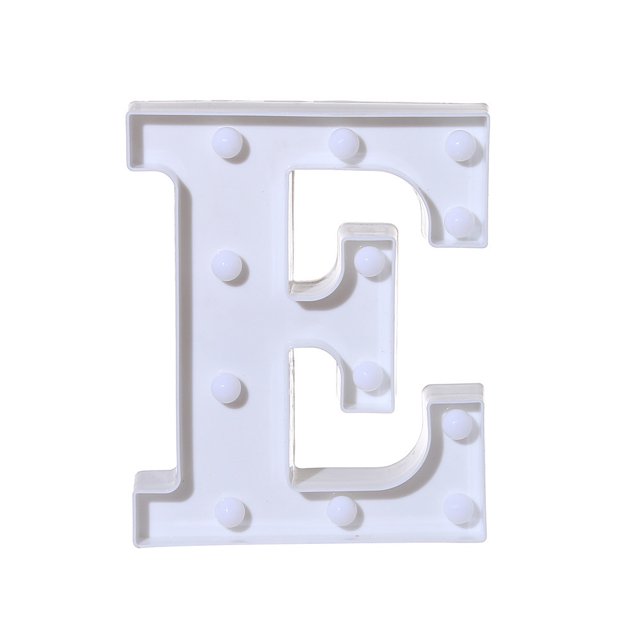 TopLLC Alphabet LED Letter Lights Light Up White Plastic Letters Standing Hanging A-M & on Clearance