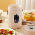 thumbnail image 1 of Portable Electric Stew Pot 500W Compact Travel Cooking Pot with Visual Lid 304 Stainless Steel Steaming Basket for Soup Rice Tea Porridge Noodles, 1 of 7