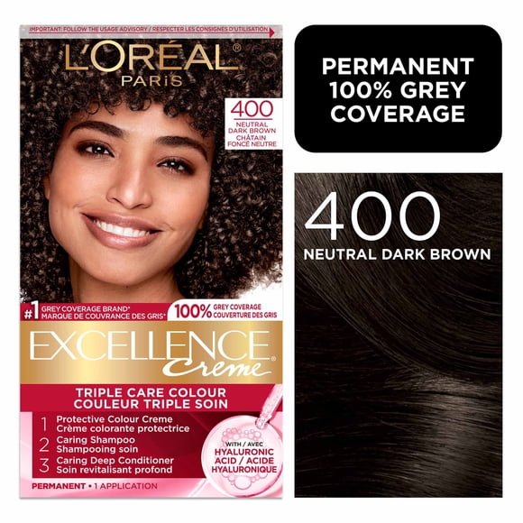 L'Oréal Paris Excellence Crème Hair Dye, Permanent Hair Color with Hyaluronic Acid