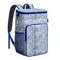 thumbnail image 1 of Floral and Leopard Artistic Design Backpack Cooler - 20L High Capacity, Multiple Pockets for Convenience, 1 of 5