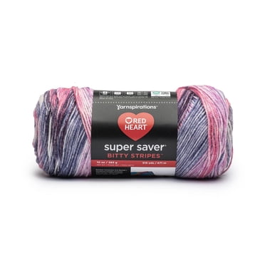 Red Heart® Super Saver® Bitty Stripes™ Fil, Acrylique #4 Moyen, 10oz/283g, 515yd