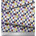 thumbnail image 2 of Soimoi Polyester Crepe Fabric Check & Brush Stroke Abstract Fabric Prints by Yard 42 Inch Wide, 2 of 3