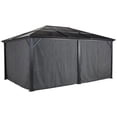 thumbnail image 1 of Sojag Meridien 12 x 16 x 7 ft Grey Curtains for Gazebo, Spun, 1 of 5