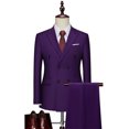 thumbnail image 1 of Pants for Men Double Breasted Pocket Long Sleeve Lapel Suit Set Multi Color Groom, 1 of 6