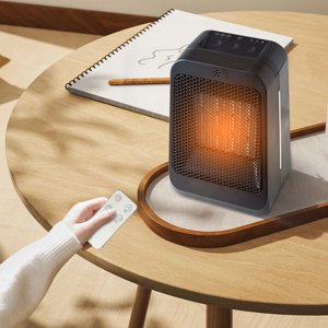 Chmadoxn Appareils portatifs Space Chaudière - 1500W Chauffage rapide en céramique Caractéristiques minuterie , Mini Chauffage à distance pour chambre, bureau et utilisation intérieure air chauffage