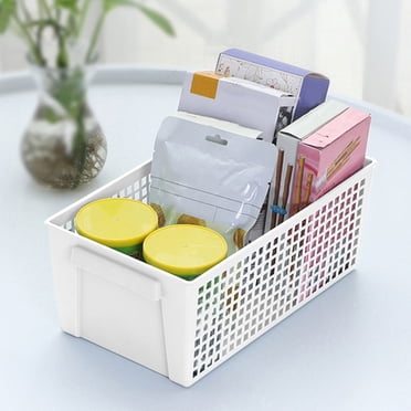 EGNMCR Small Storage Basket Snack Storage Hollow Rectangular Storage Basket Miscellaneous Box Storage Frame Plastic Basket Storage Basket Miscellaneous storage basket