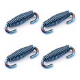 thumbnail image 1 of Embout de Silencieux de Tuyau d'Échappement Moto en Acier Inoxydable à Ressort 4 Pcs Bleu, 1 of 6