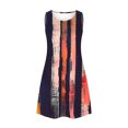 thumbnail image 4 of Ovzne Robes d'Été pour Femmes 2025 Robe Décontractée Ample d'Été Imprimée Sans Manches Col en V Ensemble Haut/chemise Grande Taille Maxi Robe Imprimée Liquidation, 4 of 7