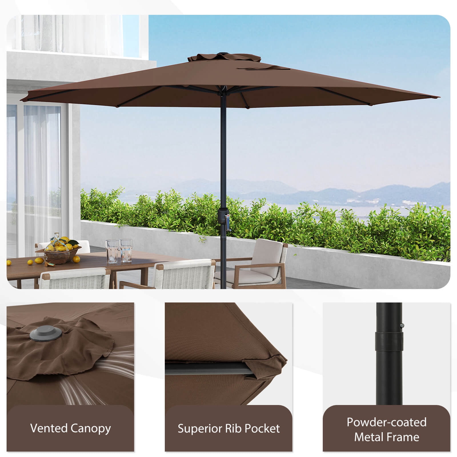 amazon canada patio umbrellas wikiwiki 15ft Large with Base Included, Outdoor Double-Sided Umbrella with Crank Handle, Powerful UV Protective, for Pool Lawn Garden, Beige Patio, Lawn & Garden Umbrellas Enjoy more shade at the perfect angle as you adjust the canopy to block the sun all day long Costway 12 FT Patio Umbrella