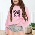 thumbnail image 2 of YOUSNH Chandails pour Enfants Filles Automne et Hiver Imprimé Lettre Col Rond Manches Longues Chandail Filles Chandails à Capuchon Rose 7-8 Ans, 2 of 6