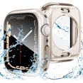 thumbnail image 1 of XiHAMA 2 in 1 Waterproof Case Compatible with Apple Watch Screen Protector 44mm SE 2nd Gen Series 6 5 4, 360 Protective Glass Face Cover Hard PC Bumper + Back Frame for Watch Accessories, 1 of 8
