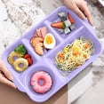 thumbnail image 2 of Dvruxg 12.7" Large Divided Plates Unbreakable Wheat Straw Dinnerware Lunch Trays Lightweight Reusable Plastic Compartment Microwave Dishwasher Safe Separator Plates, 2 of 5