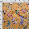 thumbnail image 3 of oneOone Velvet Dark Yellow Fabric Butterflies Craft Projects Decor Fabric Printed By The Yard 58 Inch Wide-TL, 3 of 5