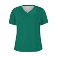 thumbnail image 4 of FAIWAD Womens Summer Tops Short Sleeve V Neck Pullover Shirts Loose Casual Solid Color Basic Tops, 4 of 4