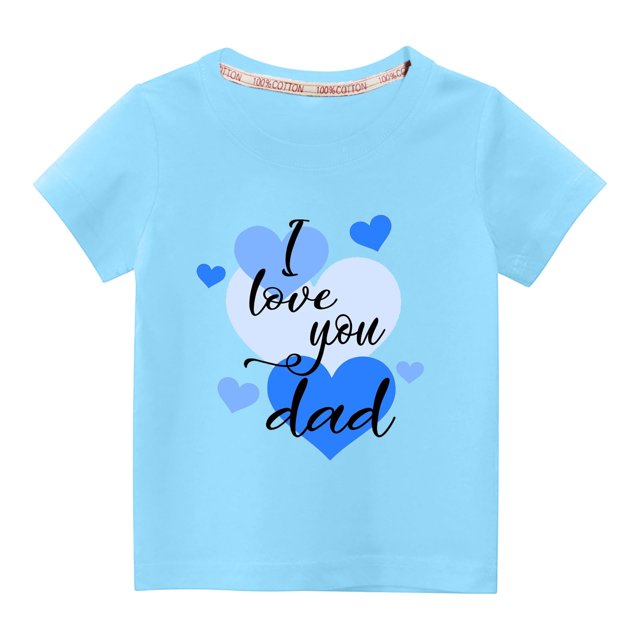 RKSTN Tout-Petits Enfants Garçons Filles Hauts de la Saint-Valentin 2024 Mode Mignon Couleur Unie Col Rond Hauts Imprimé Cœur d'Amour Manches Courtes