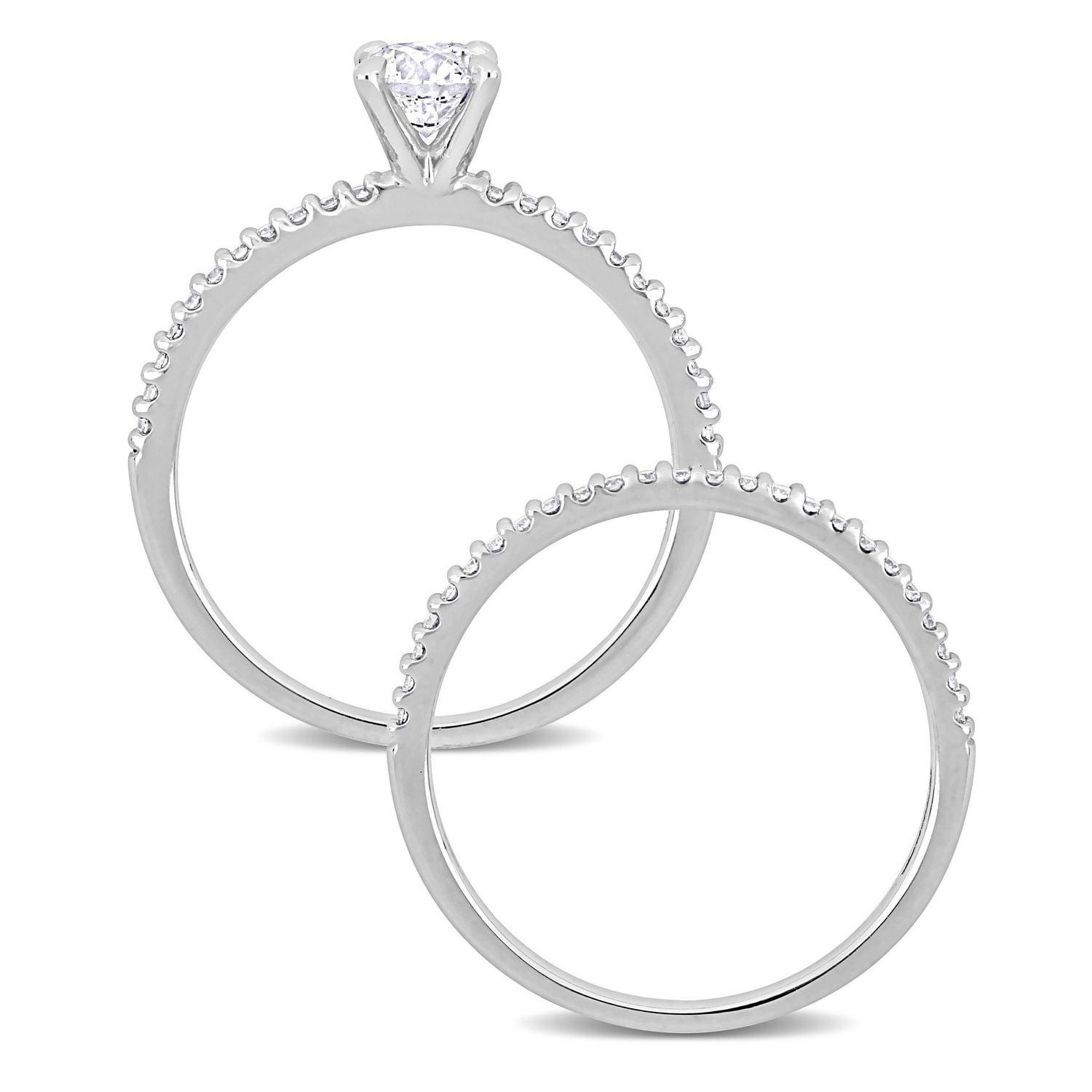 Miabella 3/4 Carat T.W. Diamond 14K White Gold Bridal Ring Set