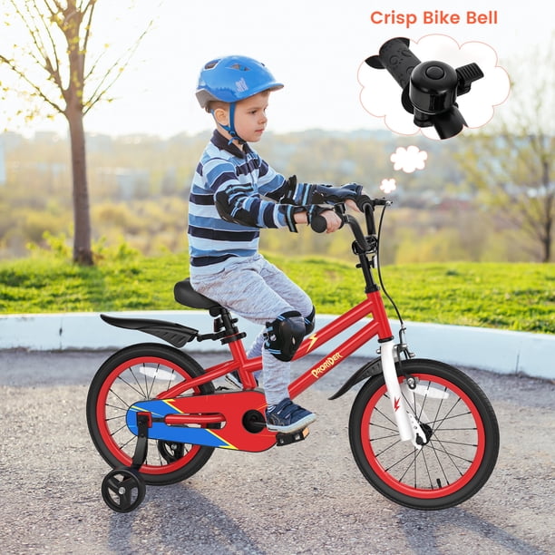 Homewell Vélo Enfant 12/14/16 Pouces – Cadre Acier, Roues Stabilisatrices Amovibles, Panier – Pour 2 à 8 Ans – Idéal Cadeau Noël