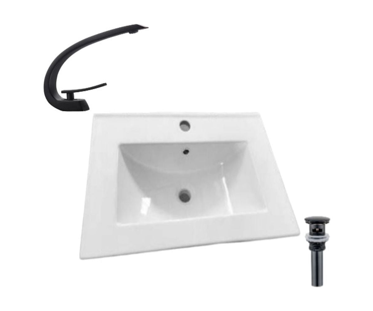DROP Bath and Kitchen DR091415 Bathroom Vanity Top Set
